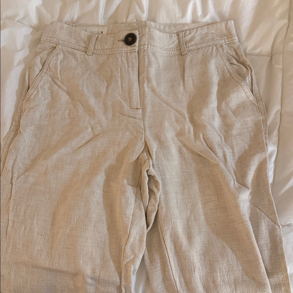 Zara Light Tan Trousers linen